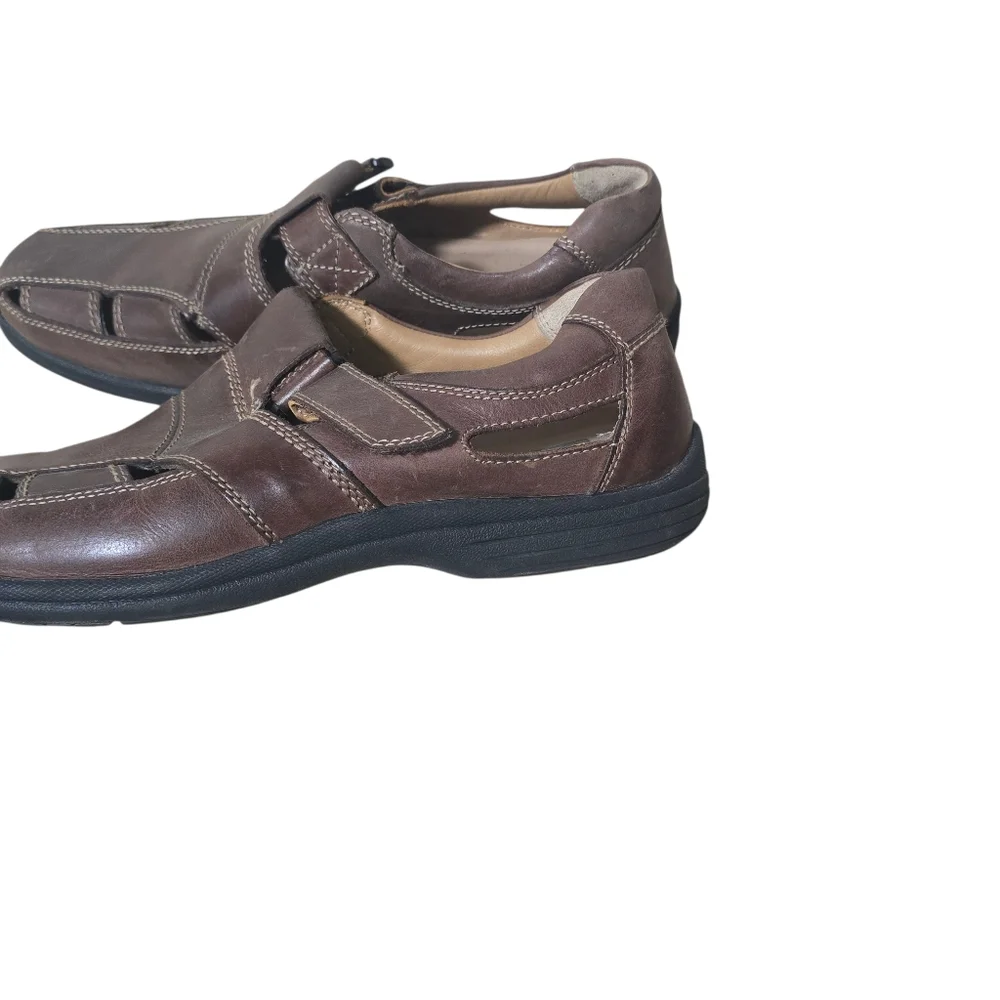 Mens Johnston & Murphy Closed Toe Sheepskin Sandals Size 12
